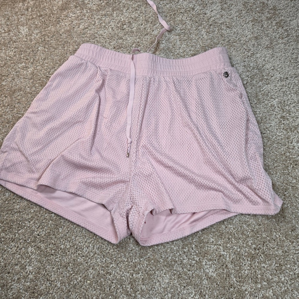 Buffbunny Shorts Mesh Athletic Drawstring Activewear Pink Medium